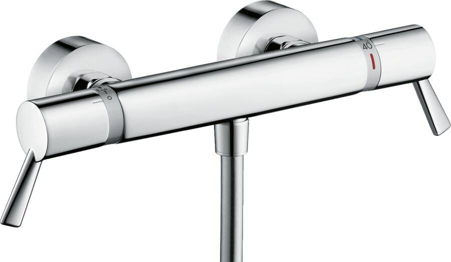 Hansgrohe Ecostat Comfort Care douchekraan thermostatisch met koppelingen met verlengde grepen chroom 13117000