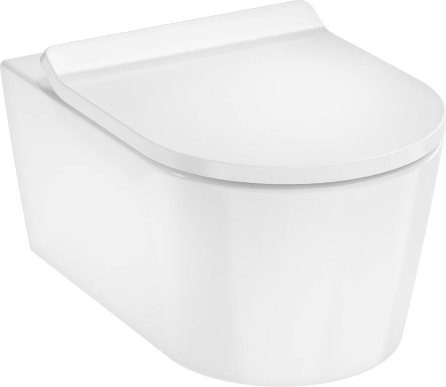 HANS GROHE Hansgrohe EluPura S wandcloset 540 zonder spoelrand AquaHelix Flush met closetzitting SC QR wit 62025450
