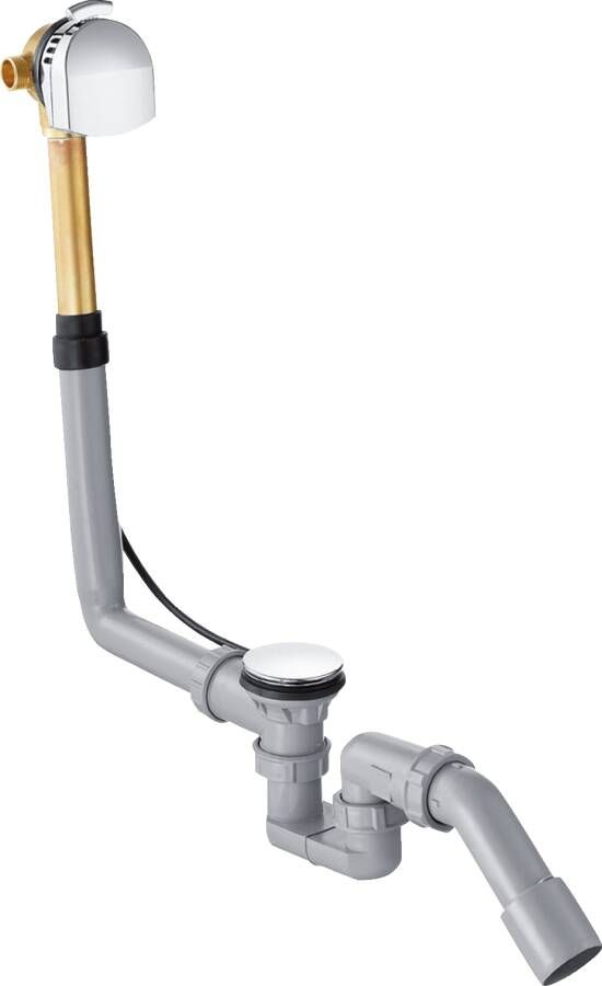 Hansgrohe Exafill E badafvoer overloop en vulcombinatie met waste chroom 58123000