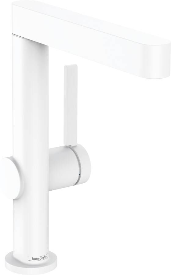 Hansgrohe Finoris ééngreeps wastafelmengkraan comfortzone 230 inclusief PushOpen wastegarnituur 24 8 cm mat wit