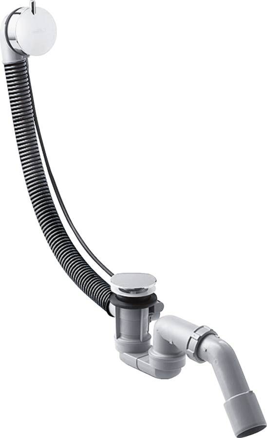 Hansgrohe Flexaplus S badafvoer overloopcombinatie met waste flexibele buis voor normaal bad 58150000