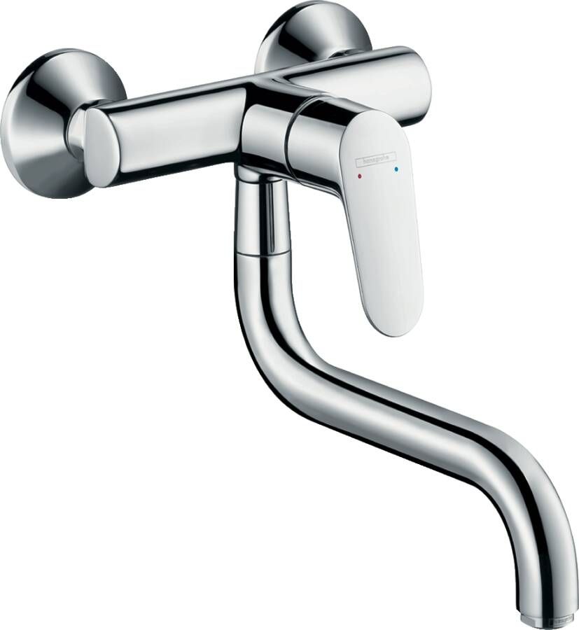 Hansgrohe Focus M41 ééngreeps keukenmengkraan wandmontage chroom