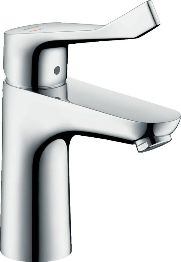 HANS GROHE Hansgrohe Focus CoolStart eengreeps Care wastafelmengkraan 100 met verlengde metalen greep chroom