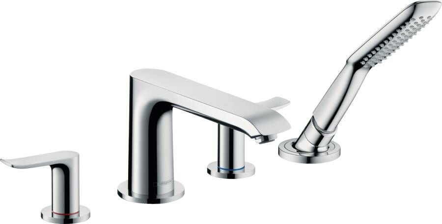 Hansgrohe Metris afdekset voor 4 gats badrandcombinatie chroom 31442000