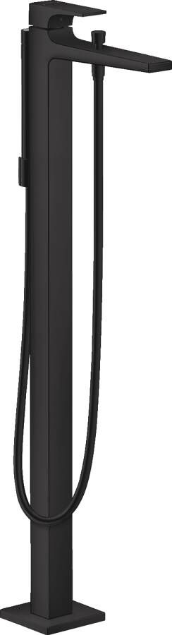 Hansgrohe Metropol afbouwdeel v. vrijstaande badkraan vloermontage met omstel met voorsprong vaste uitloop 23.5cm mat zwart 32532670