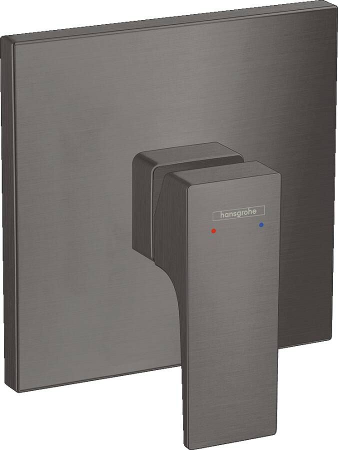 Hansgrohe Metropol ééngreeps douchemengkraan afbouwdeel met rechte greep Brushed Black Chrome