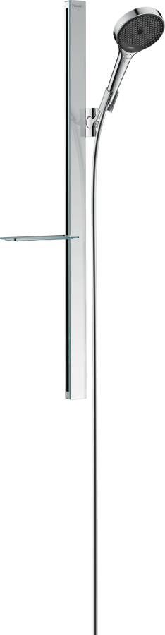 Hansgrohe Rainfinity PowderRain glijstangset 130 3jet EcoSmart handdouche met zeepschaal met glijstang 90 cm en zeepschaal chroom