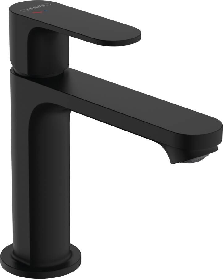 Hansgrohe Rebris S 1-gats wastafelkraan 110 coolstart m. waste ecosmart+ 4 l min mat zwart 72588670