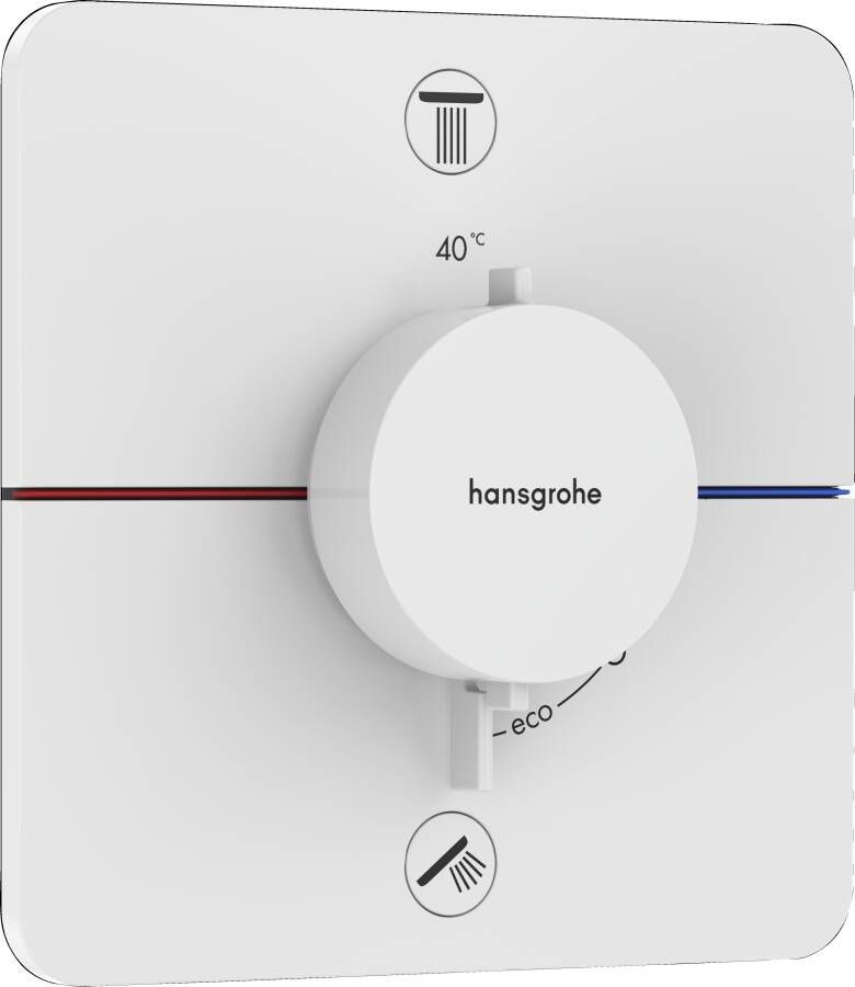 Hansgrohe ShowerSelect Comfort Q thermostaat inbouw voor 2 functies met geïntergreerde zekerheidscombinatie volgens EN1717 mat zwart