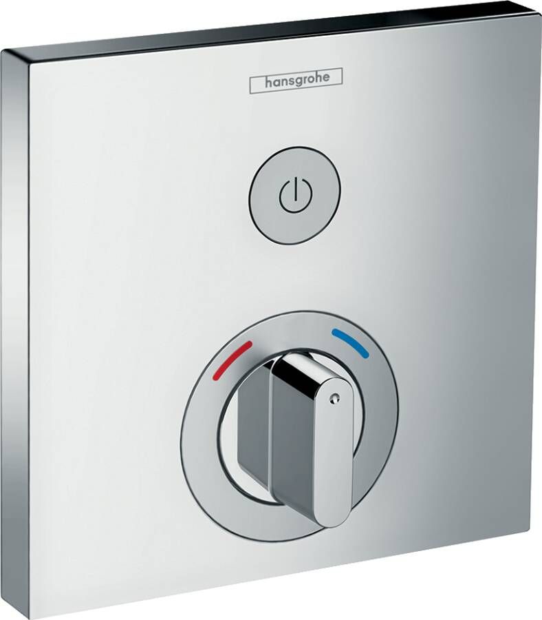 Hansgrohe ShowerSelect afbouwdeel voor inbouwkraan thermostatisch met 1 stopkraan voor 1 douchefunctie chroom 15767000