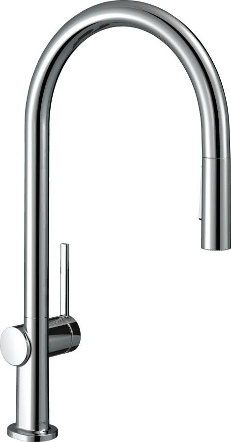 Hansgrohe Talis M54 ééngreeps keukenmengkraan met draaibare uitloop uittrekbare vuistdouche en sBox 43 5 cm chroom