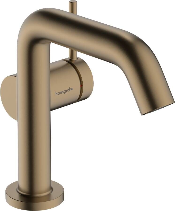 Hansgrohe Tecturis S 1-gats wastafelkraan 110 fine coolstart zonder waste voorsprong 13cm brushed bronze