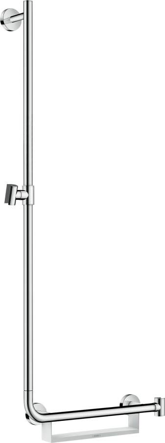 Hansgrohe unica comfort glijstang 110 links met greep rechts chroom wit 26403400