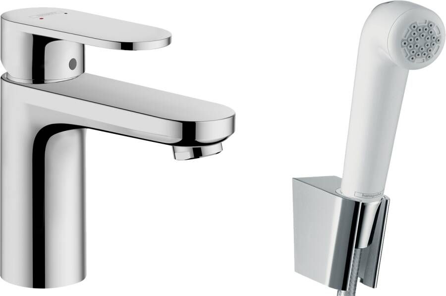 Hansgrohe Vernis Blend ééngreeps wastafelmengkraan 100 met handdouche en doucheslang 160 cm chroom