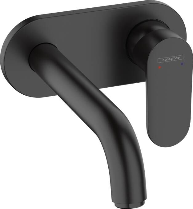 Hansgrohe Vernis Blend ééngreeps wastafelmengkraan inbouw voor wandmontage voorsprong 20 7 cm mat zwart