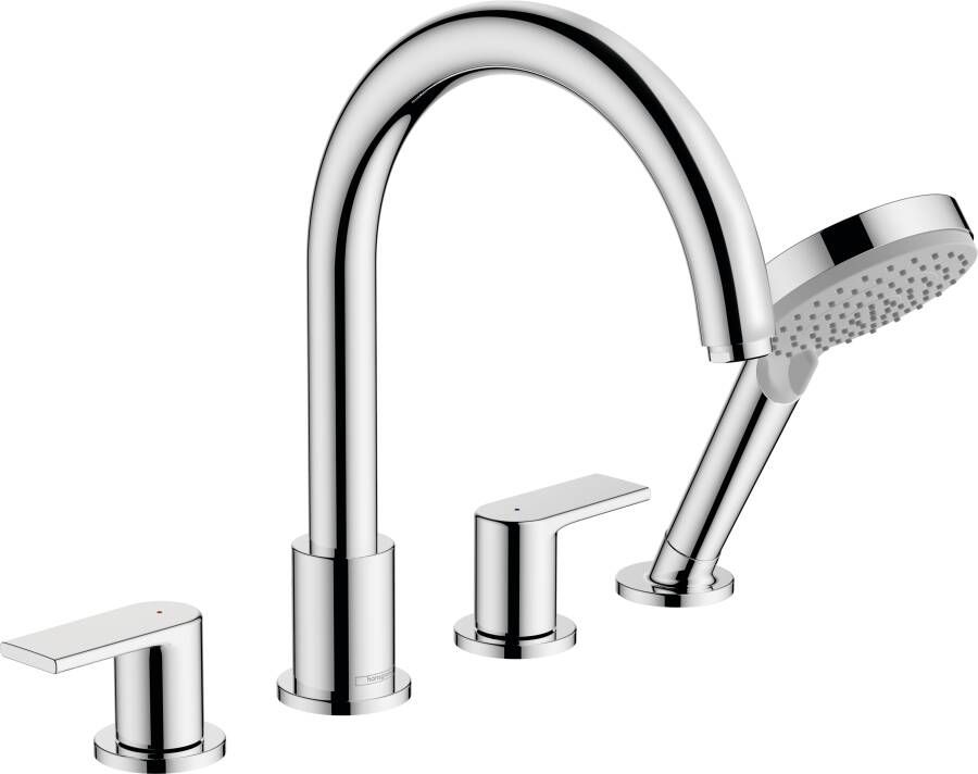 Hansgrohe Vernis Shape afdekset badkraan 211mm 4-gats chroom 71459000