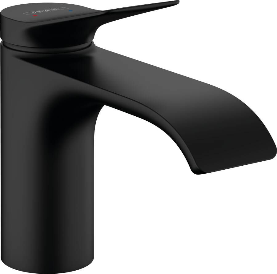 Hansgrohe Vivenis ééngreeps wastafelmengkraan 80 ééngreeps wastafelmengkraan 80 zonder waste set zwart mat 75012670