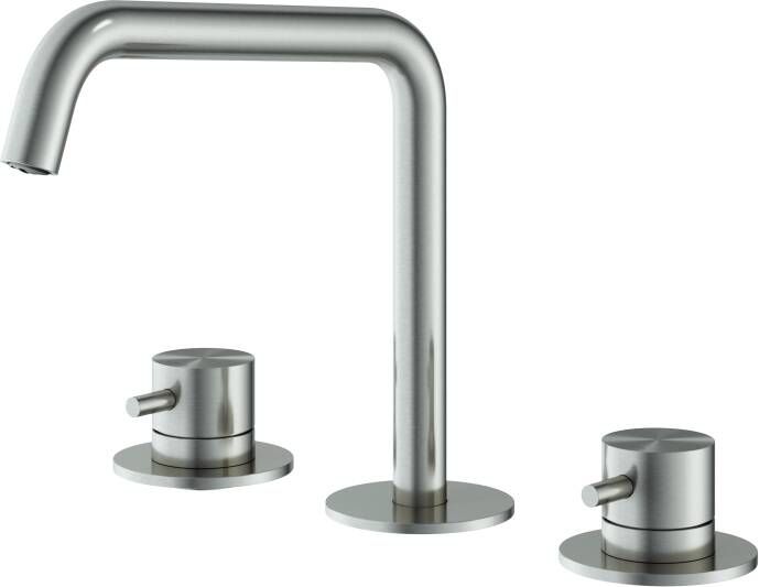 Hotbath Archie Wastafelmengkraan 3 gats zonder waste IX RVS316 AR033IX