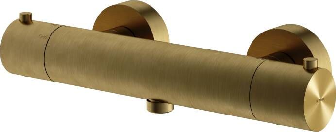 Hotbath Archie Douchemengkraan thermostatisch 1 2 doucheslang onderaansluiting BBp Geborsteld Messing PVD AR088BBP