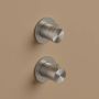 Hotbath Archie Flag AF009EXT afbouwdeel voor inbouwthermostaat 2-weg omstel RVS 316 Geborsteld Messing PVD - Thumbnail 1