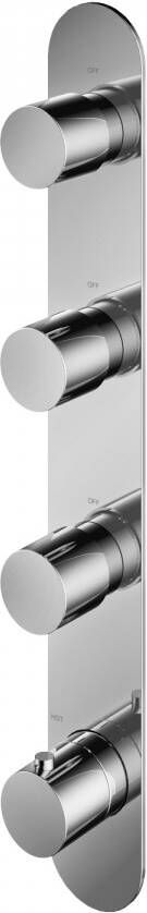 Hotbath Buddy B050 inbouw douchethermostaat met 3 stopkranen verticale plaatsing geborsteld nikkel - Foto 3