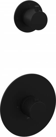 Hotbath Cobber CB012EXT afbouwdeel voor inbouw thermostaat met 1 stopkraan mat zwart - Foto 2