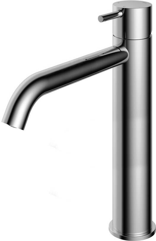 Hotbath Cobber 1-hendel hoge wastafelmengkraan 28 6 centimeter hoog met gebogen uitloop van 18 cm chroom