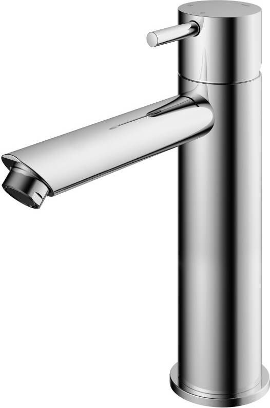 Hotbath Cobber 1-hendel wastafelmengkraan 21 6 cm hoog met rechte uitloop van 13 5 cm chroom - Foto 2