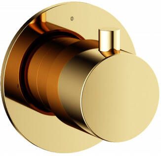 Hotbath Cobber afbouwdeel inbouw wastafelmengkraan 3-gats met achterplaat en 25 cm uitloop gepolijst messing pvd - Foto 5