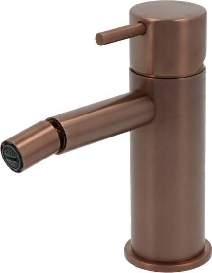 Hotbath Cobber bidetmengkraan L-uitloop zonder waste L-uitloop zonder waste geborsteld koper PVD CB018BCP - Foto 2