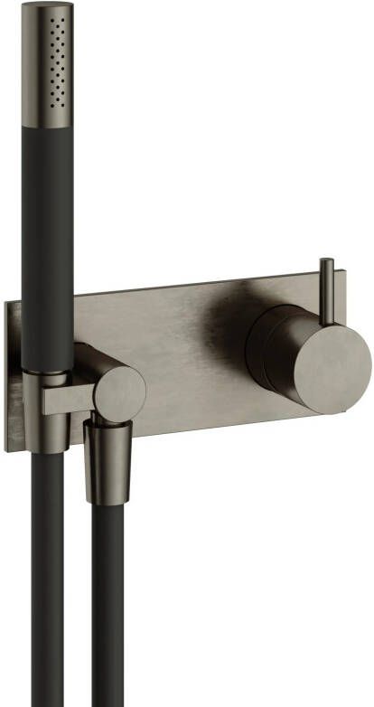 Hotbath Cobber afbouwdeel inbouwdouchemengkraan met doucheslang en handdouche verouderd ijzer - Foto 2