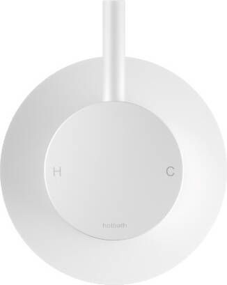 Hotbath Cobber afbouwdeel voor inbouw douchemengkraan Ø 7 cm mat wit