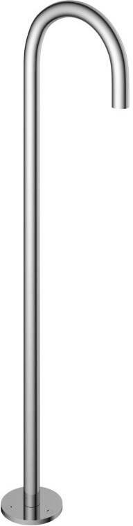 Hotbath Cobber afbouwdeel wastafelmengkraan met achterplaat en 25 cm uitloop chroom CB006TEXT25CR - Foto 5