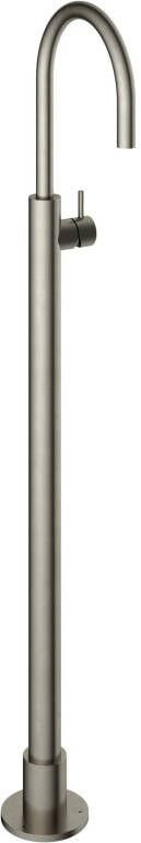 Hotbath Vrijstaande Wastafelmengkraan Cobber 1-hendel Gebogen 121 cm Geborsteld Nikkel - Foto 2