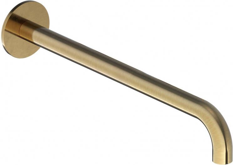 Hotbath Wastafelkraan Uitloop Cobber Rond 30 cm Geborsteld Messing Living Colours
