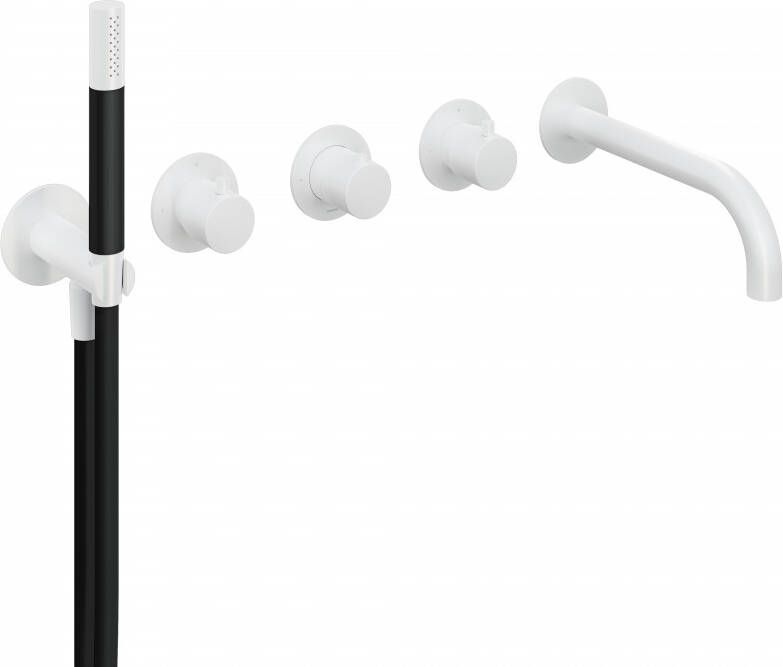 Hotbath Cobber afbouwdeel voor inbouwthermostaat geschikt voor bad douche met uitloop HBCB7072 mat wit - Foto 2