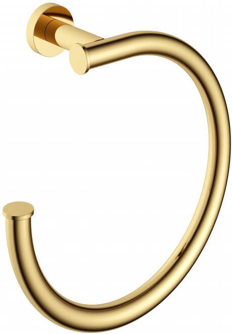 Douche Concurrent Handdoekring Hotbath Cobber Rond Gepolijst Messing PVD