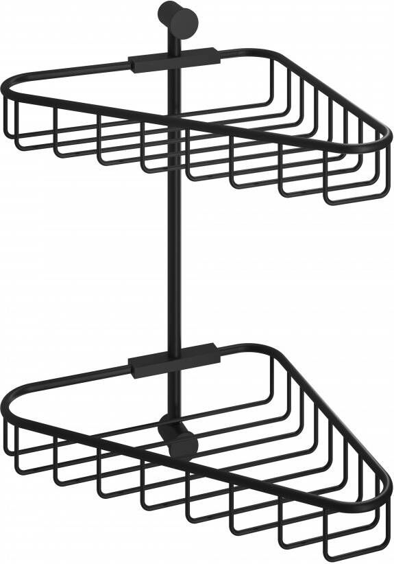 Hotbath Cobber dubbele hoekkorf 32 3 x 28 x 22 4 cm mat zwart