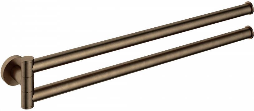 Hotbath Cobber handdoekhouder draaibaar voor 2 handdoeken verouderd messing CBA15AB - Foto 3