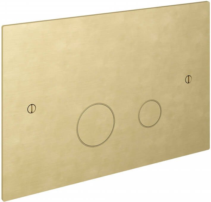 Hotbath Cobber bedieningspaneel geschikt voor Geberit UP320 17 x 25 x 0 4 cm geborsteld messing