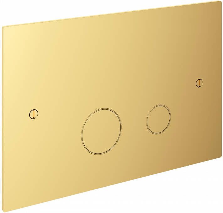 Hotbath Cobber bedieningspaneel geschikt voor Geberit UP320 17 x 25 x 0 4 cm gepolijst messing PVD