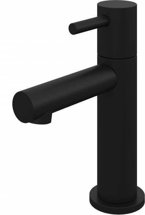 Hotbath Dude Fonteinkraan opbouw L-uitloop 8.5cm mat zwart E001BL