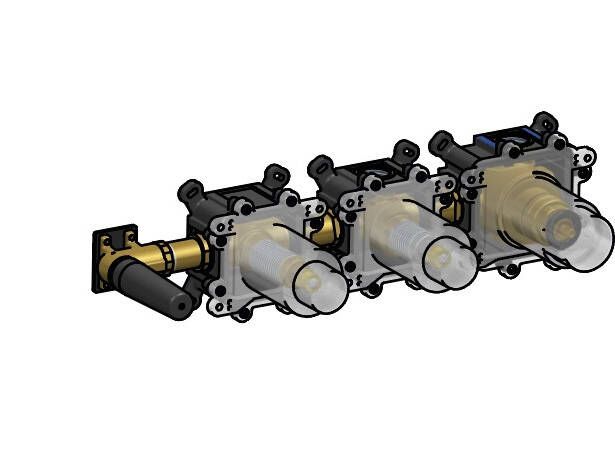 Hotbath Cobber CB7071EXT afbouwdeel inbouwthermostaat met staafhanddouche aan houder en 2 stopkranen mat wit - Foto 3