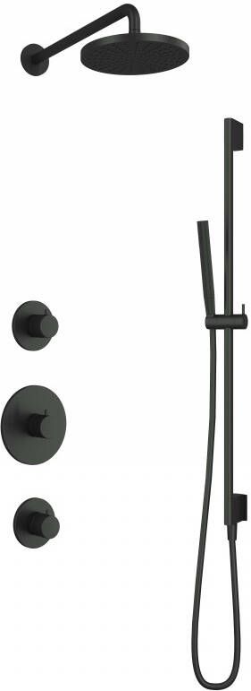 Hotbath Cobber IBS20 Regendoucheset inbouw 35cm wandarm 20cm ronde hoofddouche staafhanddouche glijstang chroom IBS20CR7 - Foto 2