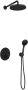 Hotbath Cobber IBS 22 inbouw doucheset mat zwart met ronde 3 standen handdouche 30cm hoofddouche met plafondbuis 15cm wandsteun met uitlaat - Thumbnail 3
