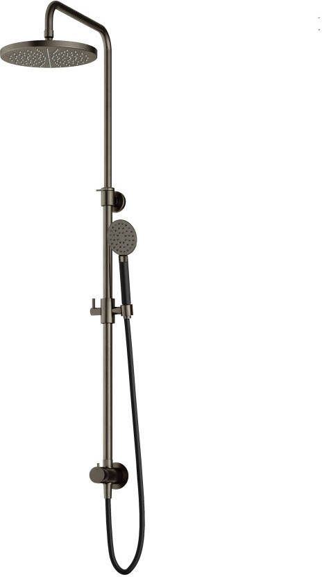 Hotbath Cobber M438 regendoucheset met omstel en 150cm doucheslang met 30cm ronde hoofddouche ronde handdouche messing geborsteld PVD M438BBP15 - Foto 3