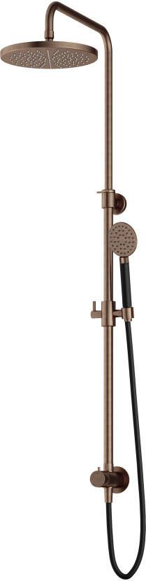 Hotbath Cobber M438 regendoucheset met omstel en 150cm doucheslang met 30cm ronde hoofddouche ronde handdouche messing geborsteld PVD M438BBP15 - Foto 5