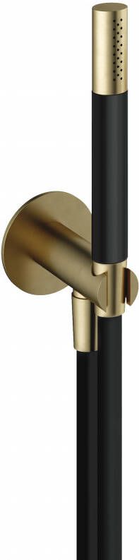 Hotbath Cobber M440 staafhanddouche met wandsteun en uitlaat en doucheslang 150cm messing verouderd verweerd M440AB - Foto 4