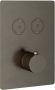 Hotbath Cobber afbouwdeel inbouwthermostaat met 3 pushbuttons verticale plaatsing geborsteld messing (goud) PVD PB050EXTBBP - Thumbnail 5