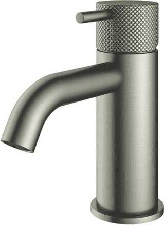 Hotbath Cobber X wastafelmengkraan zonder waste laag 14 3 x 10 7 cm geborsteld nikkel